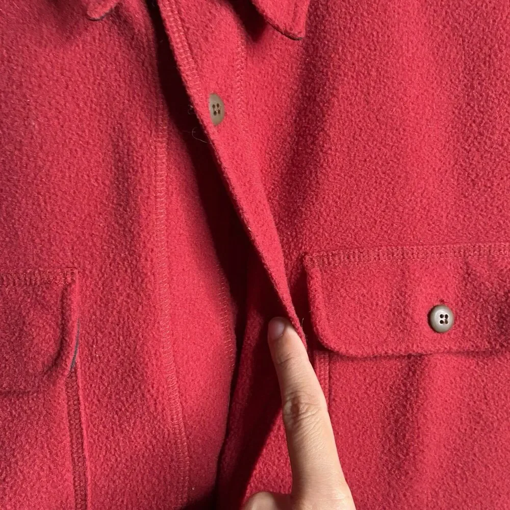 Vintage J.Crew Wool Hunting Vest Men’s Size Medium Red Oarsmen Outdoorsman